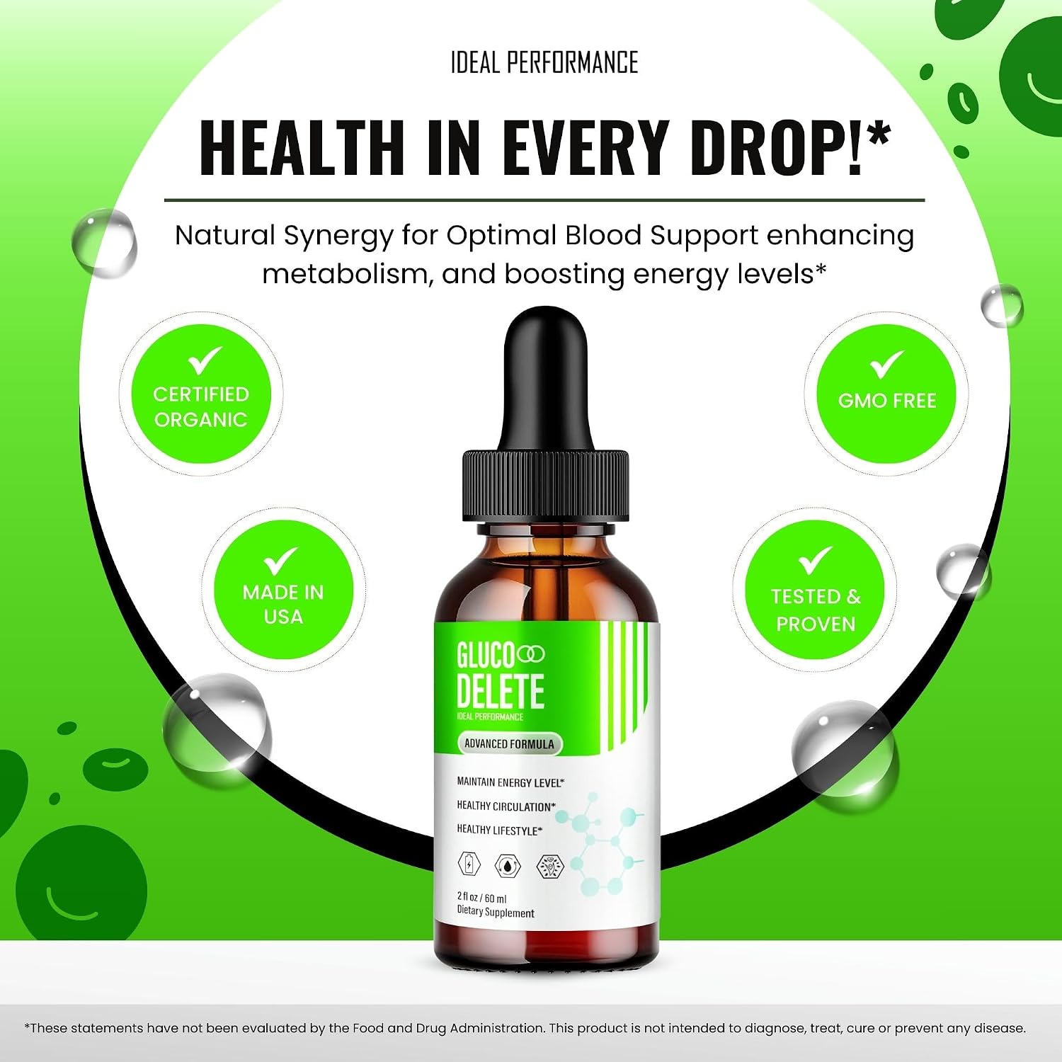 Gluco Delete Drops Advanced Blood Formula (1 Pack)