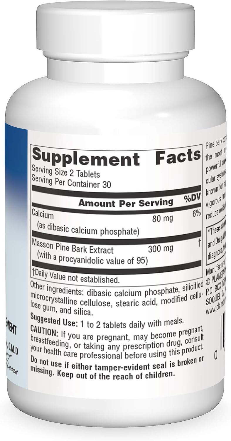 Planetary Herbals FS Extracto de Corteza de Pino - 150 mg, 60 Comprimidos