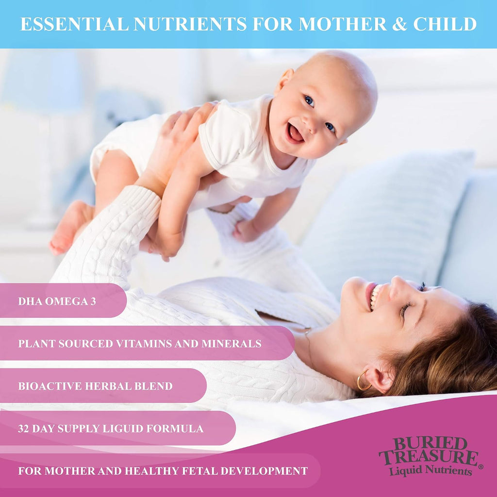 Buried Treasure Prenatal Plus DHA Complete - 473 ml (16 oz) Sabor Naranja Plátano