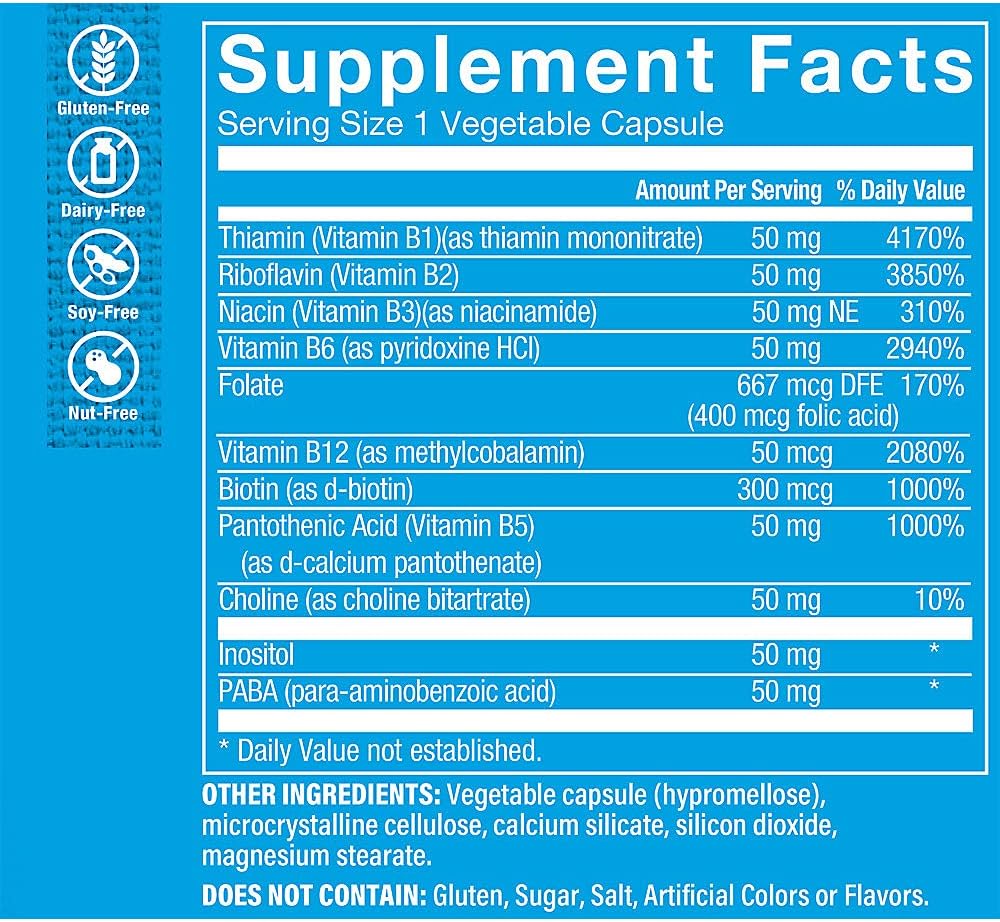 The Vitamin Shoppe Vitamin B-Complex - Energy Metabolism & Nervous System Support, Complete B Vitamins