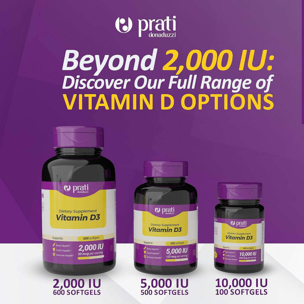 Prati Donaduzzi Vitamina D3 2000 UI (50 mcg) - 600 Cápsulas Blandas