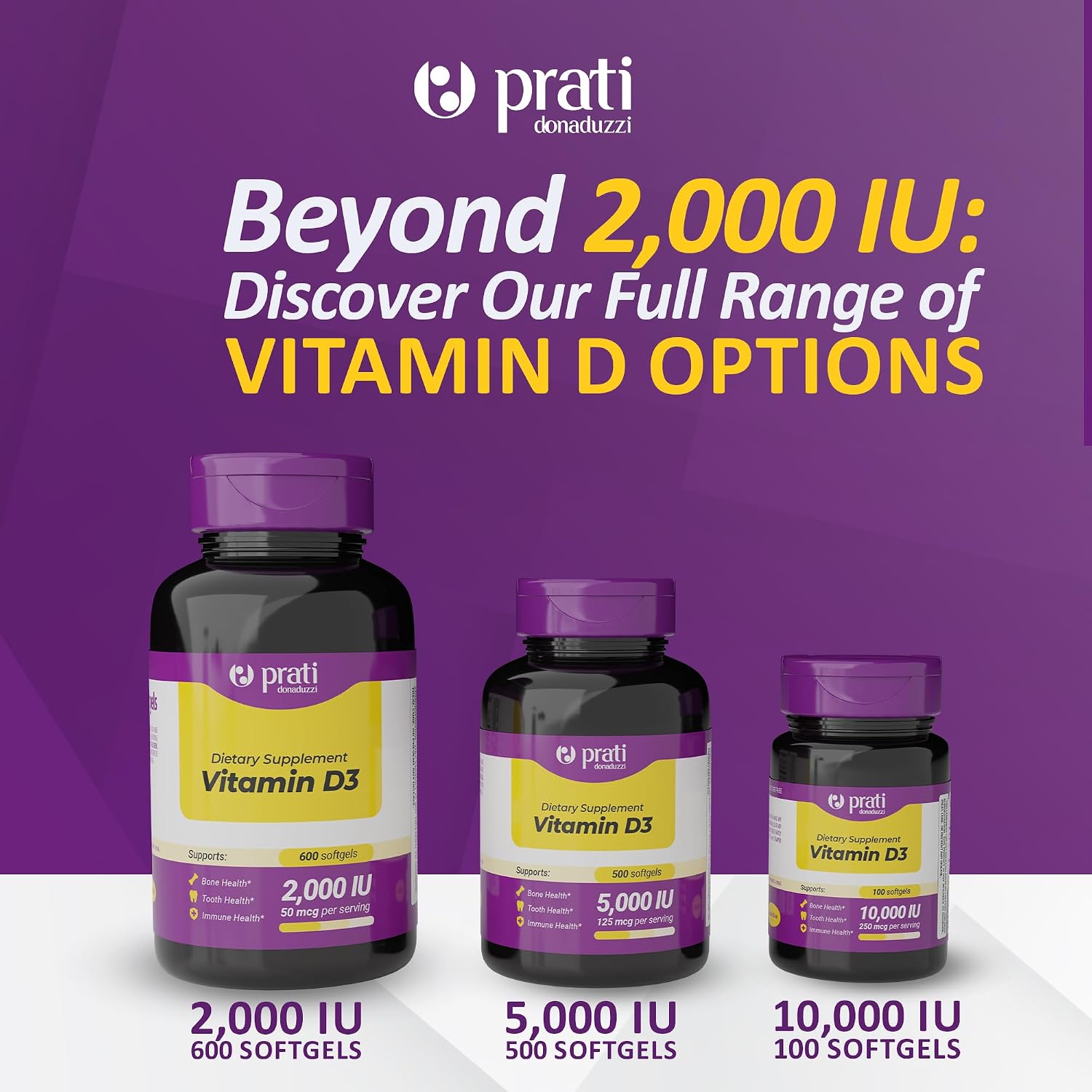 Prati Donaduzzi Vitamina D3 2000 UI (50 mcg) - 600 Cápsulas Blandas