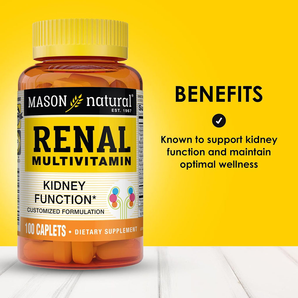 MASON NATURAL Multivitamínico Renal con ALA y Vitaminas B - 100 Comprimidos