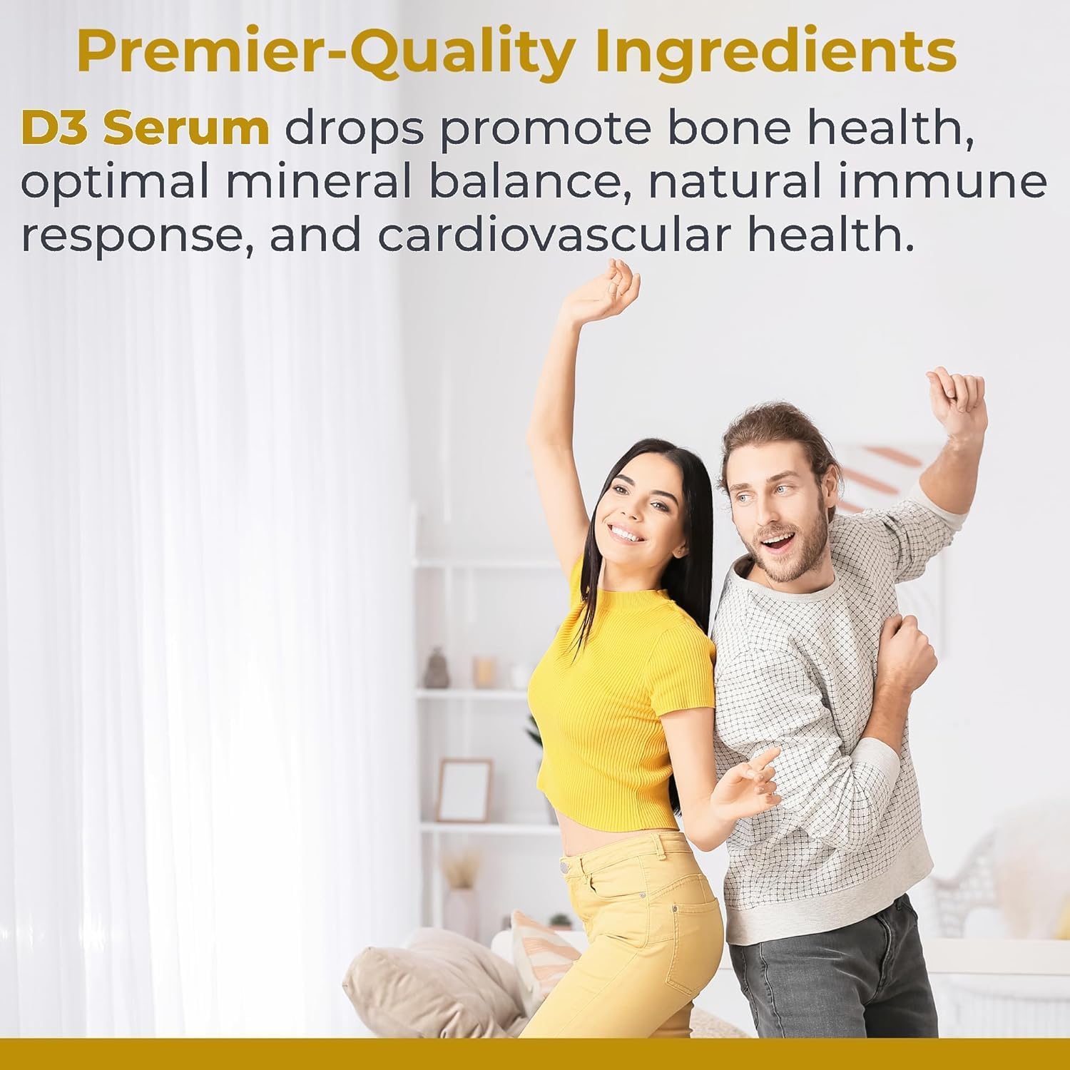 Premier Research Labs Vitamin D3 Serum - Liquid Vitamin D Drops 5000 IU, High Potency - 0.43 fl oz