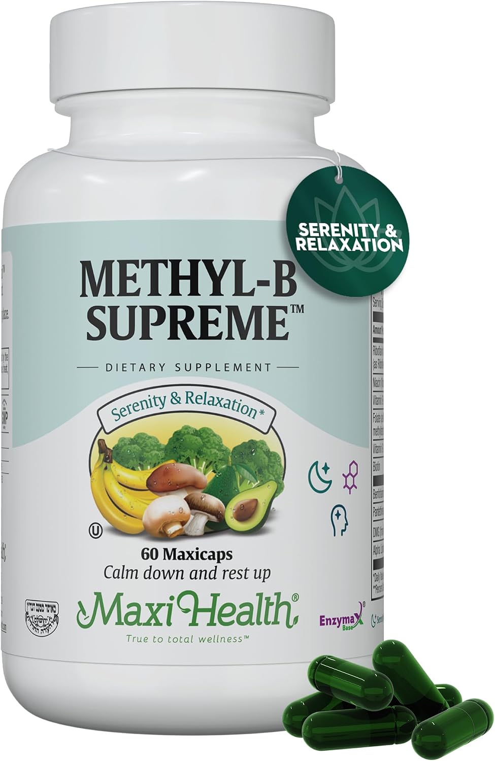 Stress B Complex – B Vitamin Complex with Methylated B12, B6, Folate, and Biotin – 60 Capsules