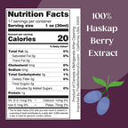 Zumo de Bayas Haskap 100% Prensado – Rico en Antocianinas, Polifenoles y Bioflavonoides – 500 ml