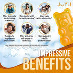 Joyli L-Tirosina Gominolas 1000 mg - Complemento de L-Tirosina para Calma y Concentración - 500 mg por Gominola - Vegano, Sin Gluten