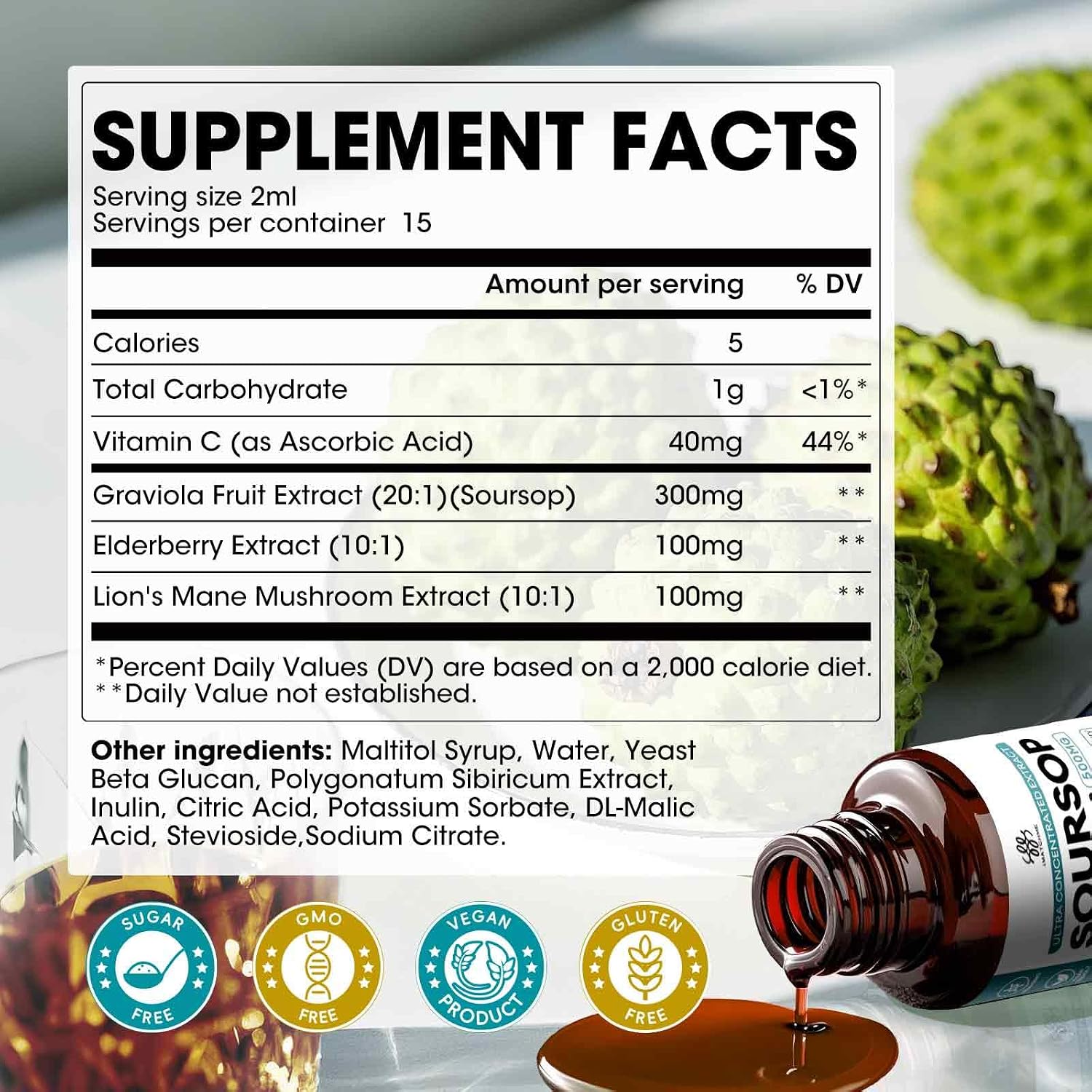 iMATCHME Soursop Graviola Líquido – 30 ml (1 Fl Oz)