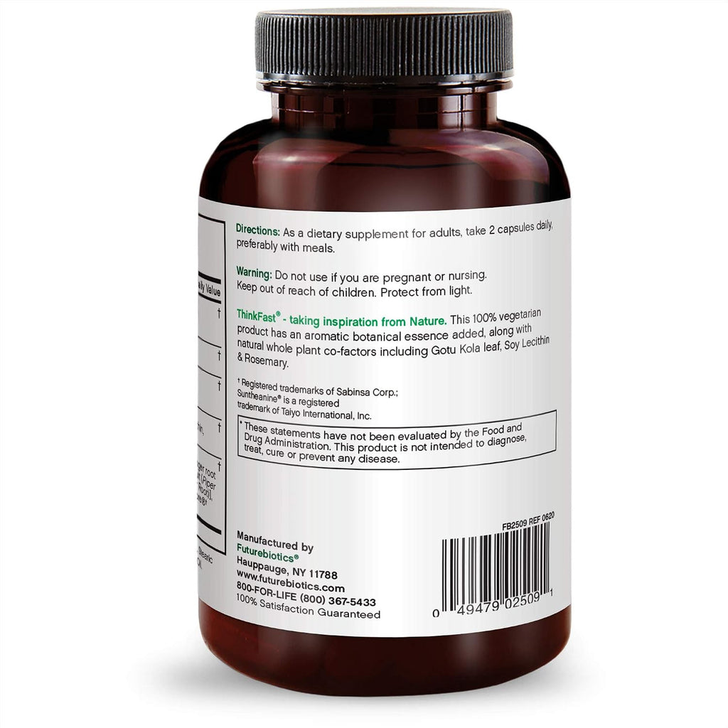 Futurebiotics ThinkFast, Rendimiento Cerebral y Memoria, 60 Cápsulas Vegetales