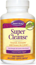 Nature's Secret Super Cleanse - Extra Strength Limpieza de Colon con 14 Hierbas y Probióticos - 200 Comprimidos