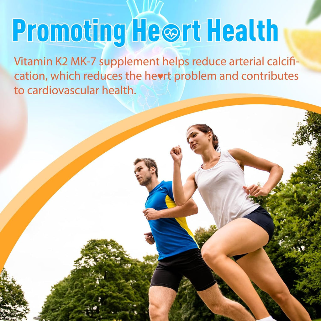 Vitamin K2 MK-7 Gominolas 100mcg, Extra Strength, Sabor Naranja Natural, Vegano, 120 Gominolas