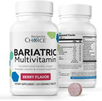 Bariatric Choice My Bariatric Multivitamínico Masticable con Hierro y Calcio, Berry (120 comprimidos)