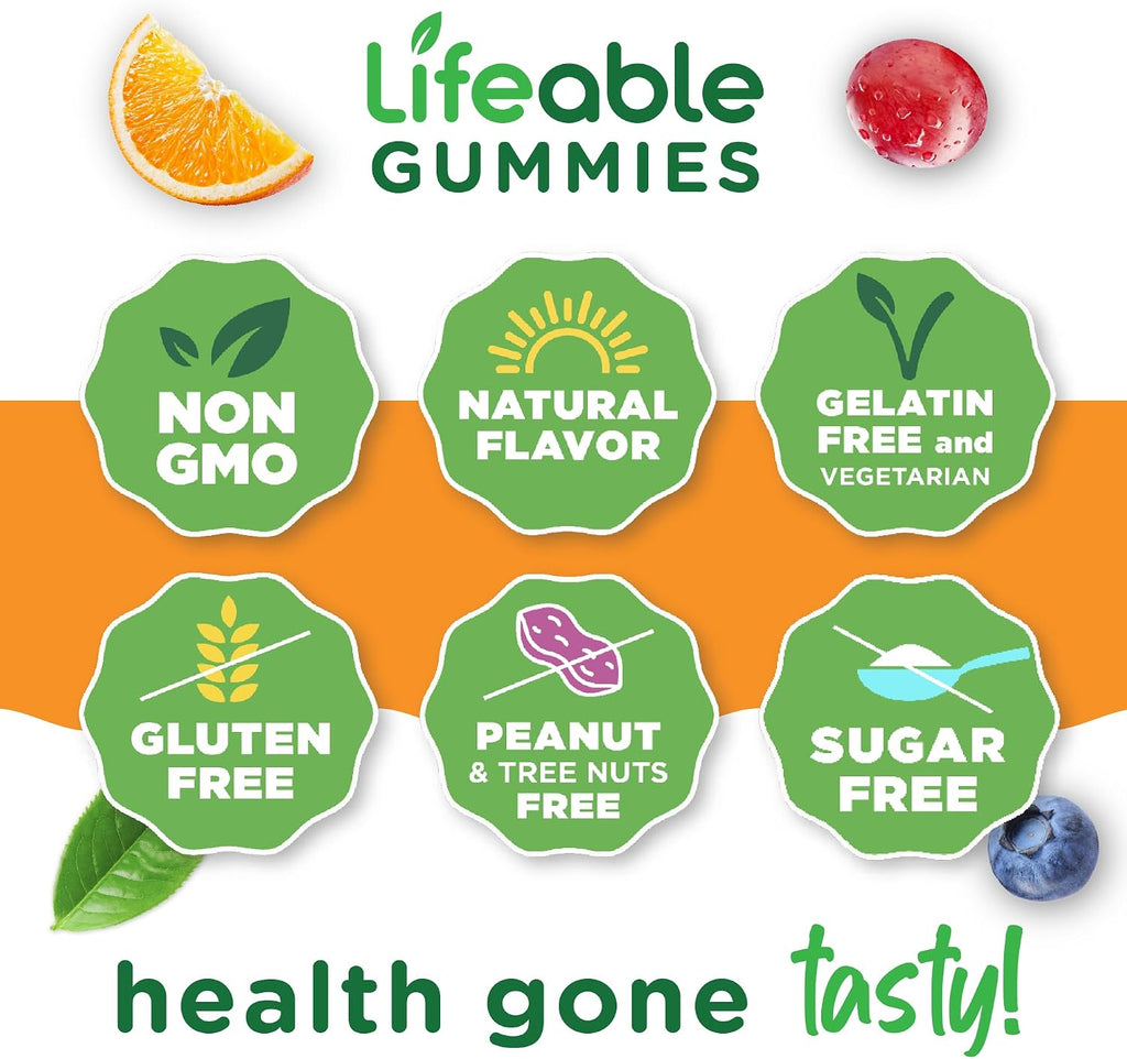 Lifeable Multivitamínico sin Azúcar para Hombres con Hierro y 18 Vitaminas Esenciales - 90 Gomitas