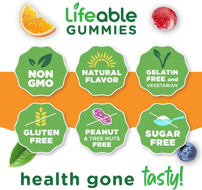 Lifeable Multivitamínico sin Azúcar para – Vitaminas liposolubles: A, D, E y K, que desempeñan funciones en la – Image 4