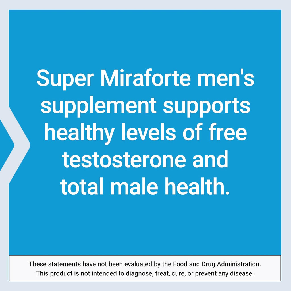 Life Extension Super Miraforte con Lignanos Estandarizados, Chrysin, Raíz de Ortiga, Muira Puama, Maca y Zinc - 120 Cápsulas