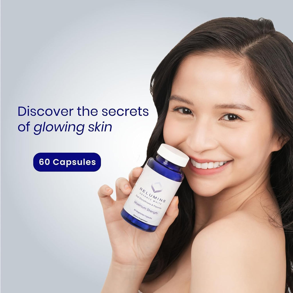 Relumins Advanced Skin Supplement Set - L-Glutathione Complex, Vitamin C and Antioxidants - Nourishing Formula for Healthy Skin - 30-Day Supply
