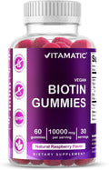 Vitamatic Biotin Gummies 10.000 mcg – Gominolas veganas de biotina – 60 unidades