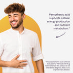 Healthy Origins Premium Vitamin B5 Pantothenic Acid 500 mg Cápsulas Veganas, Alta Concentración, Energía y Metabolismo, Cansancio y Fatiga, 240 cápsulas