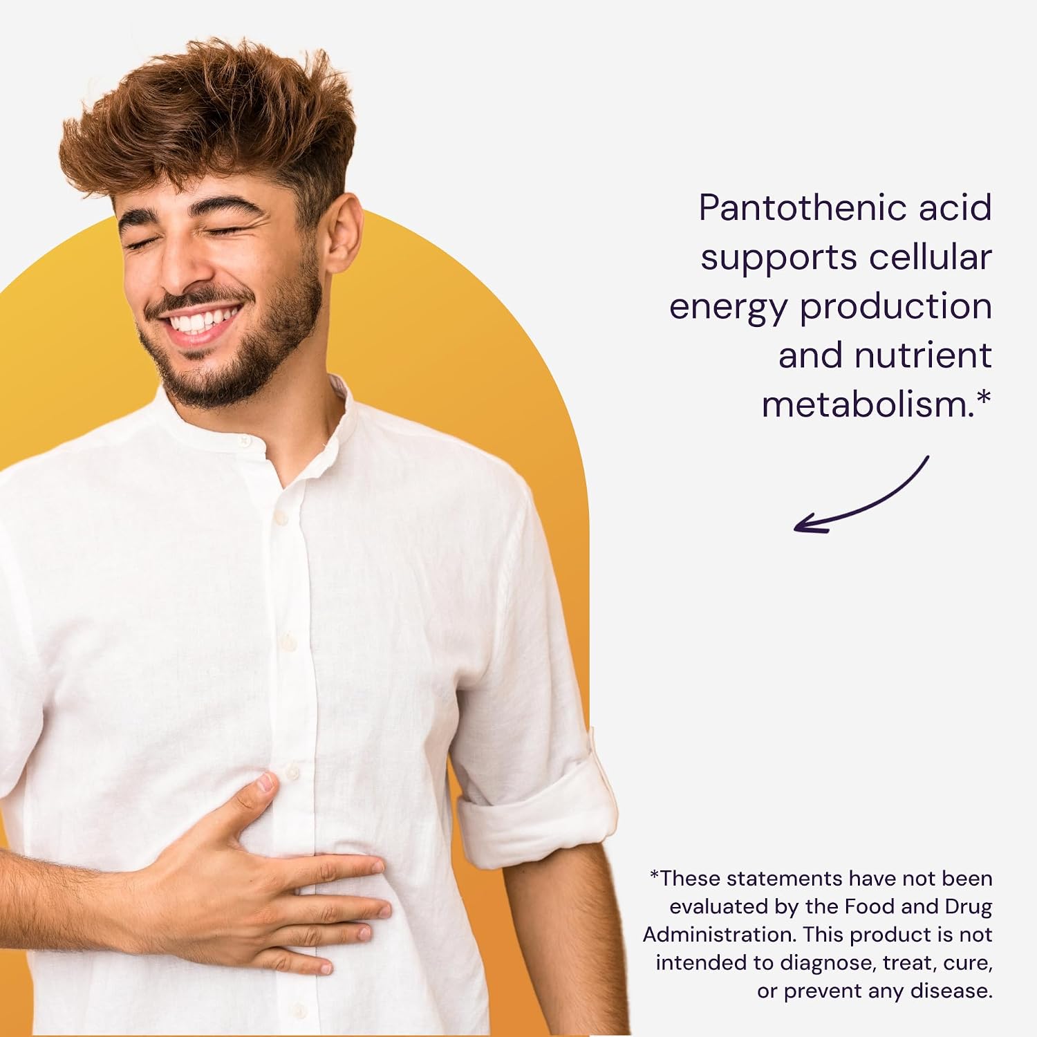 Healthy Origins Premium Vitamin B5 Pantothenic Acid 500 mg Cápsulas Veganas, Alta Concentración, Energía y Metabolismo, Cansancio y Fatiga, 240 cápsulas