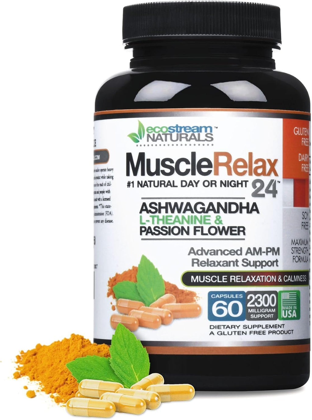 ecostream Naturals MuscleRelax 24/7 - 60 Cápsulas Vegetales
