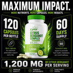 Citrus Bergamot 1200 mg – Apoyo Cardiovascular y Antioxidante | 120 Cápsulas (60 Días) | No Transgénico
