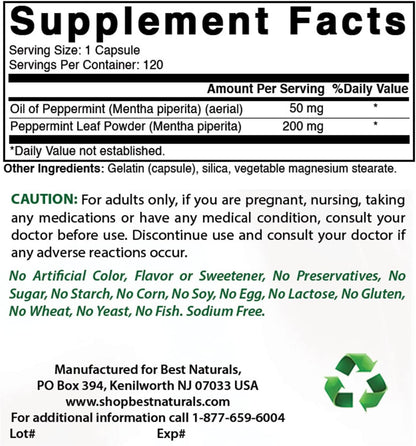 Best Naturals Aceite de Menta 250 mg 120 – Sin conservantes. – Image 2