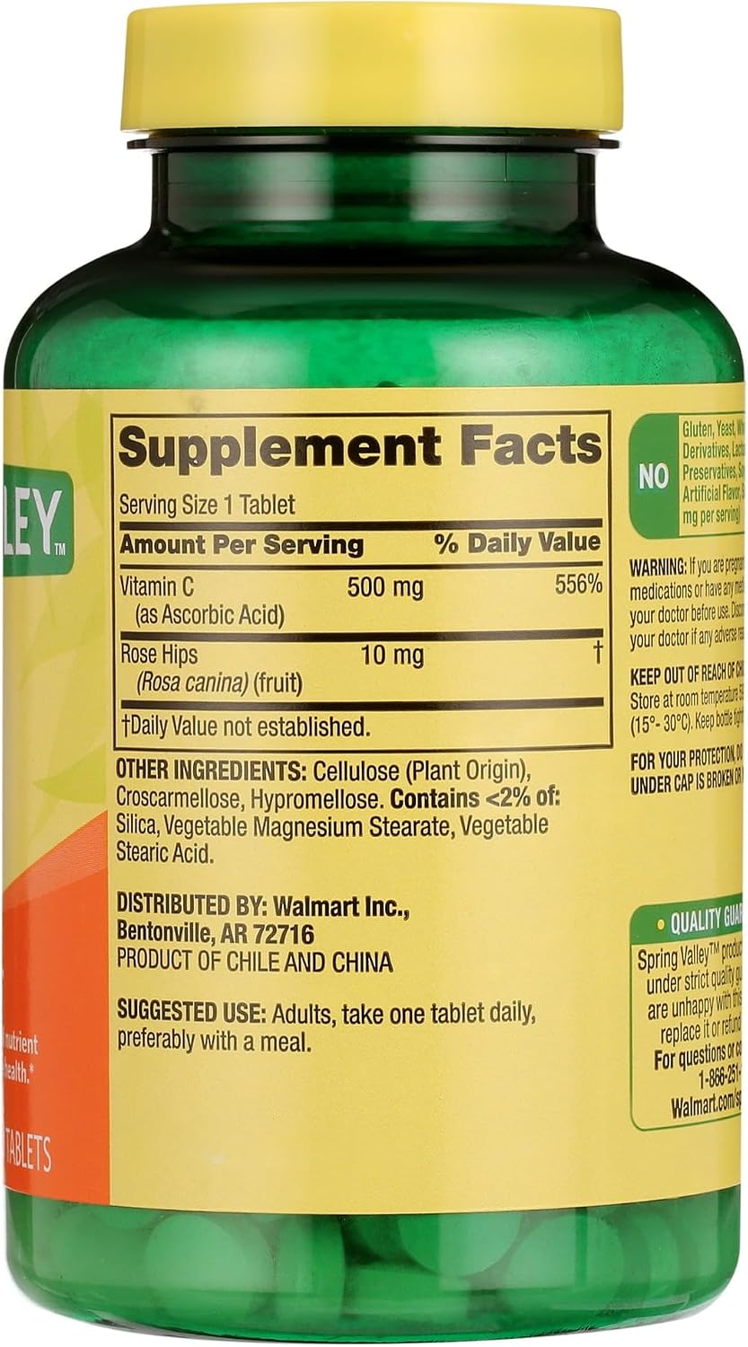 Vitamina C 500 mg con Rosa Mosqueta, 250 Comprimidos