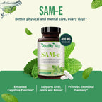 HealthyWayRx SAM-e 400 mg Cápsulas - S-Adenosilmetionina de Fácil Absorción (90 Cápsulas)