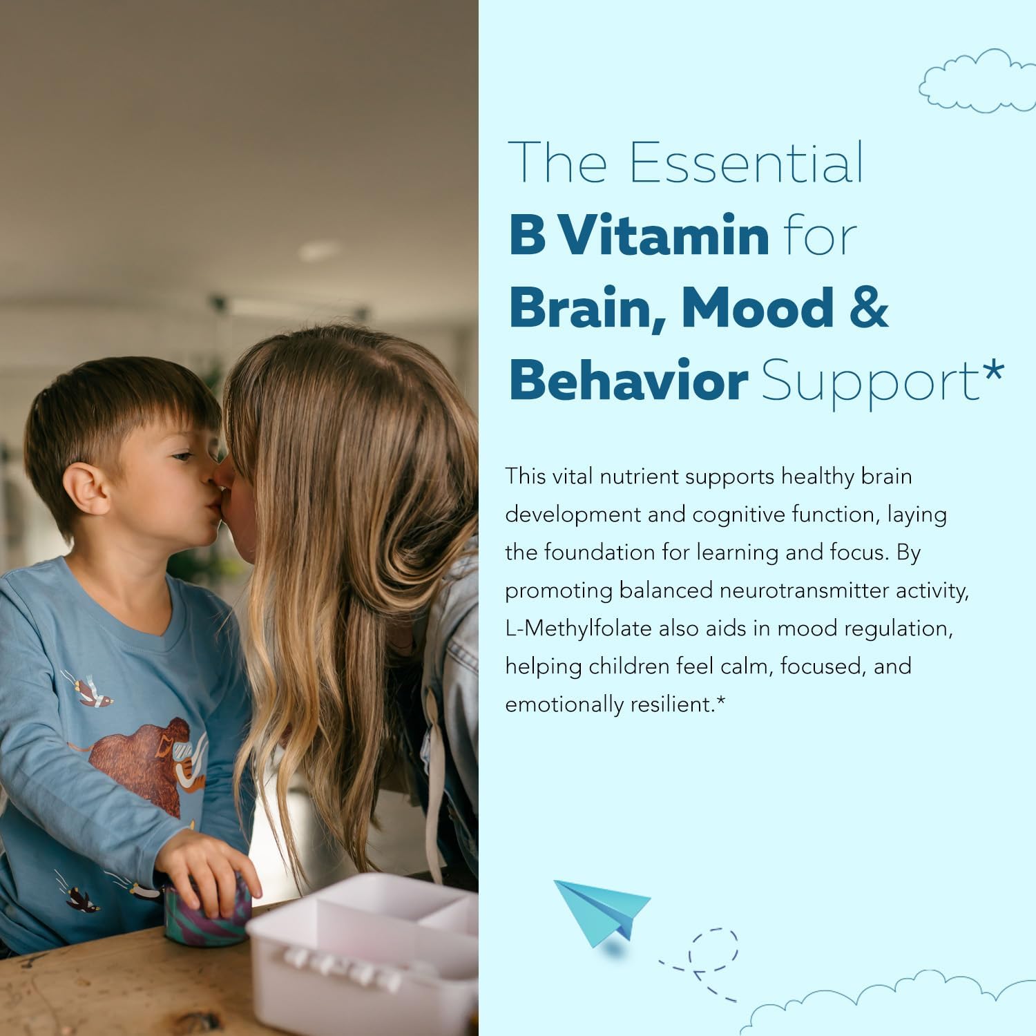 L-Metilfolato Orgánico para Niños + Metil B12 - Forma Sublingual - 5-MTHF - Sabor a Bayas Orgánico - 30 ml