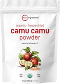 Micro Ingredients Organic Camu Camu Powder, 340g | Natural Source of Vitamin C | Non-GMO, Vegan