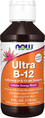 NOW Foods Ultra B-12 Líquido - 4 oz (118 ml)