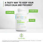 Little DaVinci Focus Chewable - Suplemento para la Concentración y la Salud Cerebral Infantil - Con Vitamina B6, Folato, Vitamina B12 y Magnesio - Sabor Naranja - Sin Azúcar - 90 Comprimidos