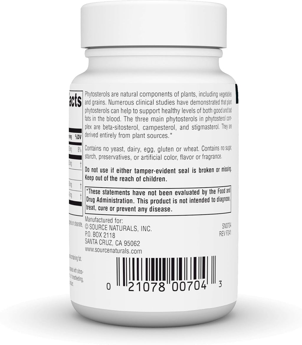 Source Naturals Phytosterol Complex con Beta-Sitosterol, 113 mg – 90 tabletas