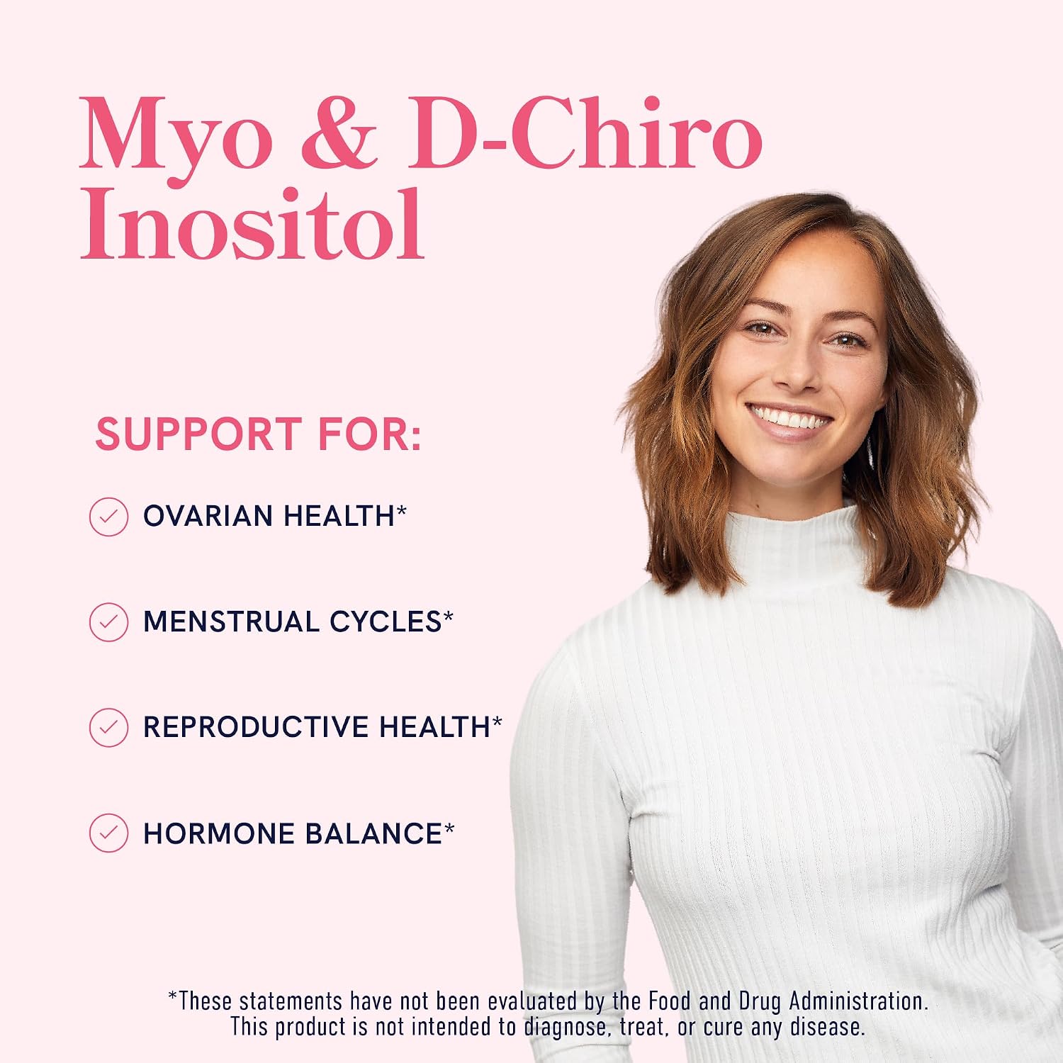 Myo-Inositol & D-Chiro Inositol 40:1 para Equilibrio Hormonal Femenino | Microgránulos | No GMO | 120 Cápsulas (1 Mes)