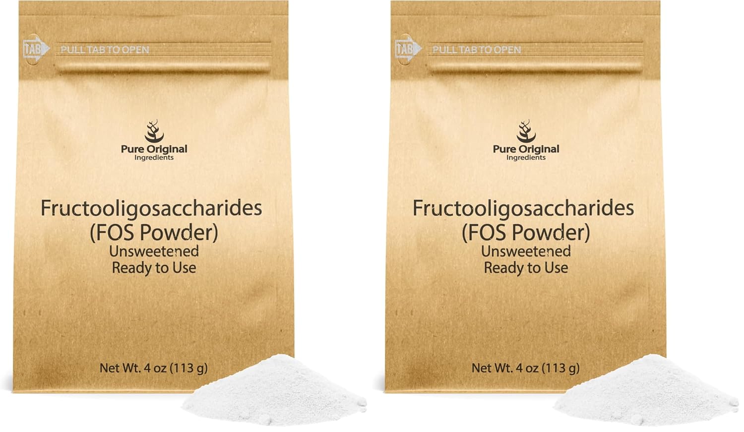 Pure Original Ingredients Fructooligosacáridos en Polvo, 113 g (4 oz), Sin Aditivos