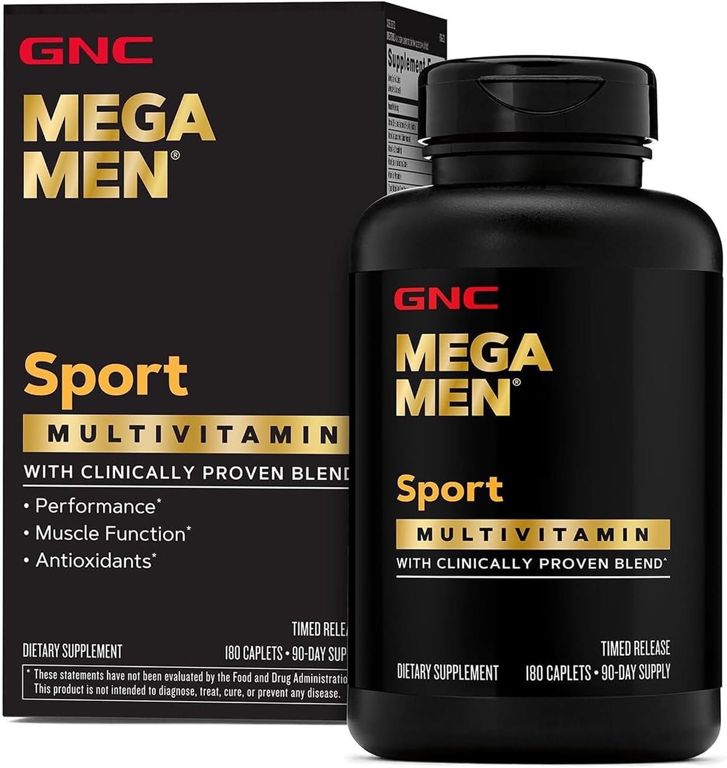 GNC Mega Men Sport Multivitamínico para Hombres, 180 Comprimidos