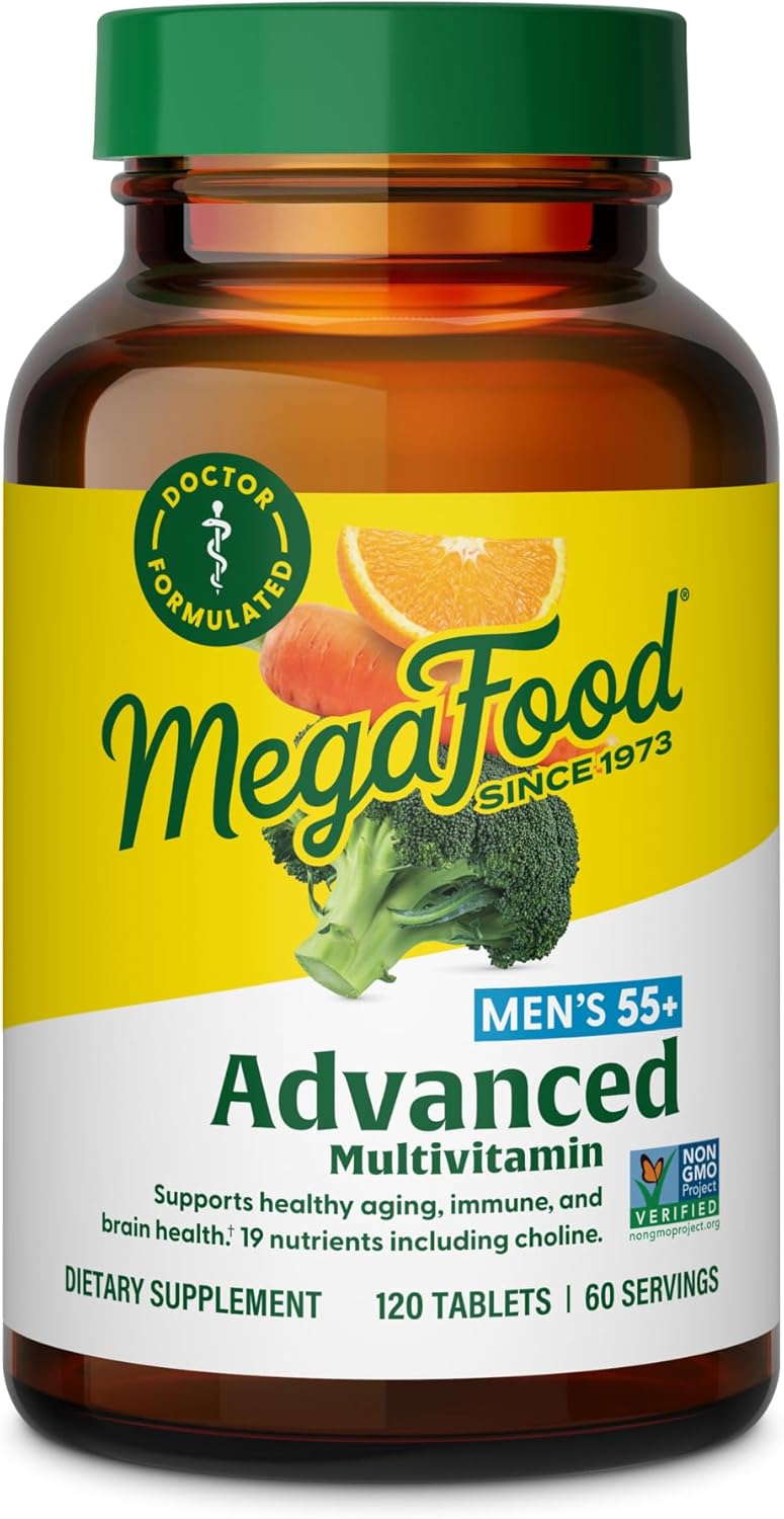 MegaFood Multivitamínico Avanzado para Hombres 55+ - 60 Comprimidos (30 Dosis)