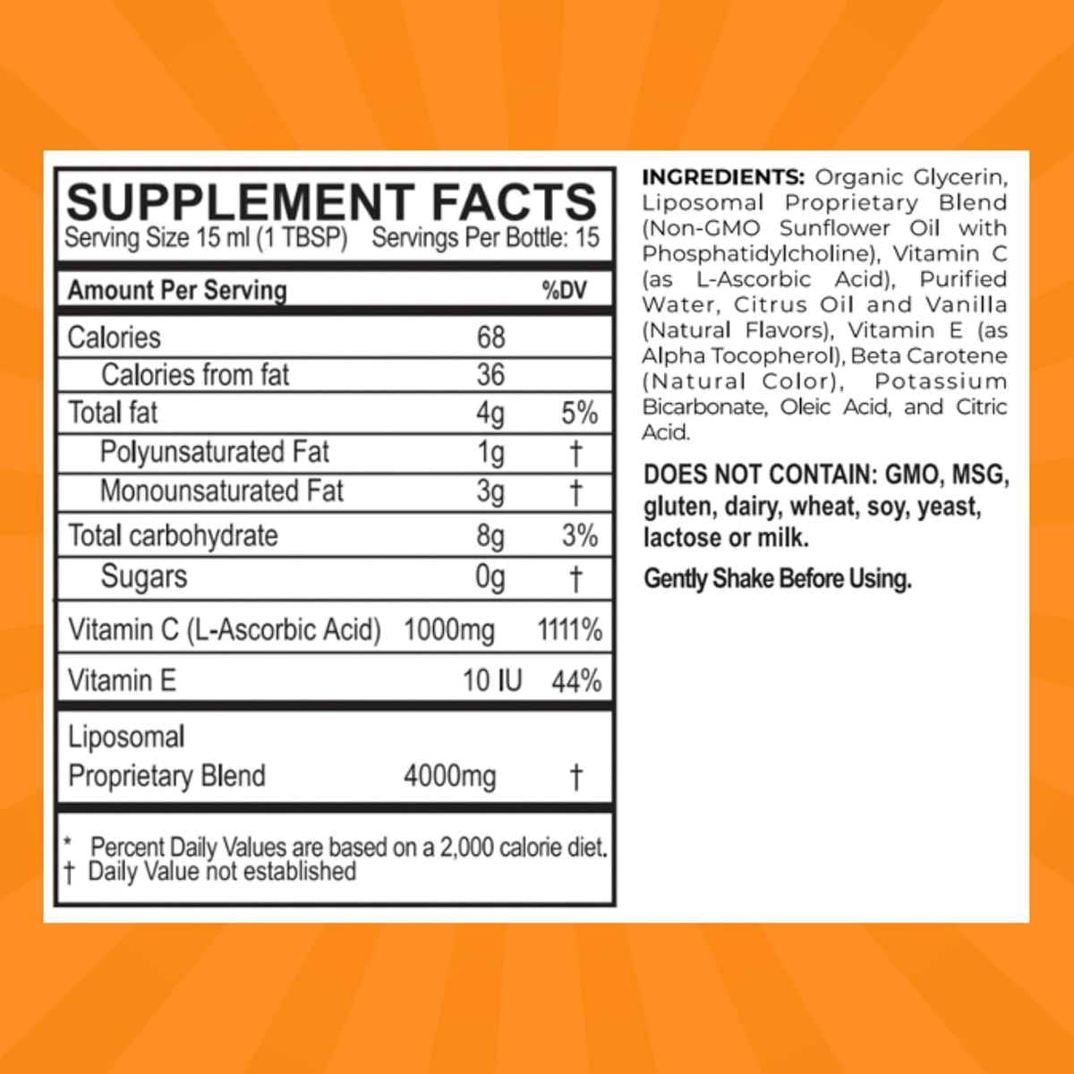 PURALITY HEALTH Vitamina C Líquida 1000mg por Dosis, Absorción Liposomal Mejorada, No GMO, Sin Gluten, Vegano, 15 Días – Image 4