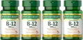 Nature's Bounty Vitamina B-12 500 mcg, 100 Comprimidos (Paquete de 4)