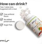 M+S Vitamina C 500 mg – 100 Comprimidos – Vegano, Sin Azúcar, Sabor Naranja