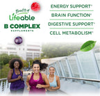 Lifeable Gomitas de Complejo B Sin Azúcar con Vitamina C - 90 Gomitas Sabor Fresa