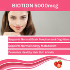 Greenfield Nutritions – Gominolas Halal de Biotina 5000 μg para Cabello, Piel y Uñas (90 Gominolas)