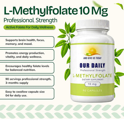 Our Daily Vites L-Metilfolato 10 mg - Folato – Función psicológica: El folato contribuye a la función psicológica – Image 2