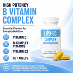 Legere Lipo-BC Complejo B con Lipotrópicos, Vitamina C y D3 - 120 Comprimidos
