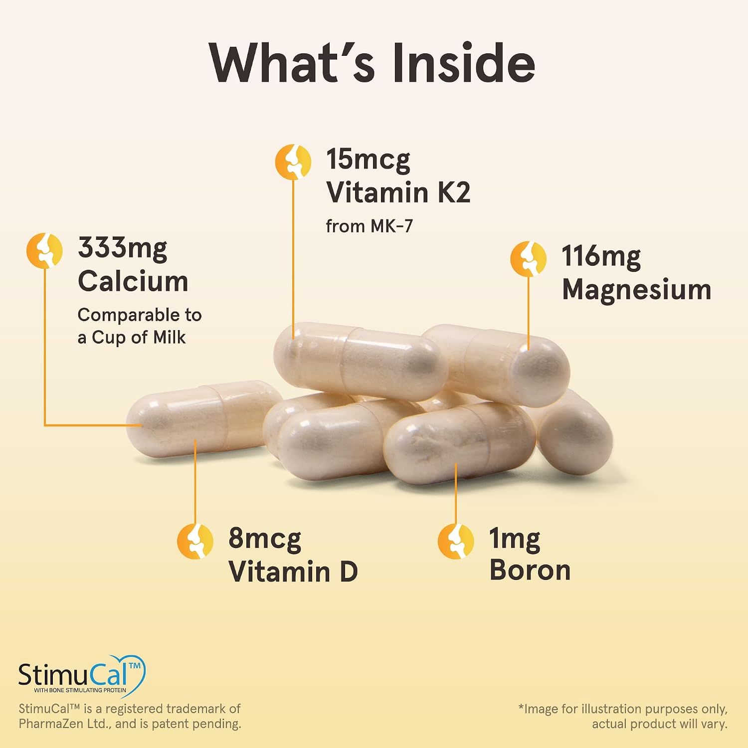 Jarrow Formulas BoneUp Three Per Day – Densidad ósea y nutrición esquelética – Vitamina D3, K2 (MK-7) y calcio – 180 cápsulas (60 días)