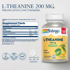 Solaray L-Teanina 200mg + Vitamina B6, 75 Comprimidos Masticables