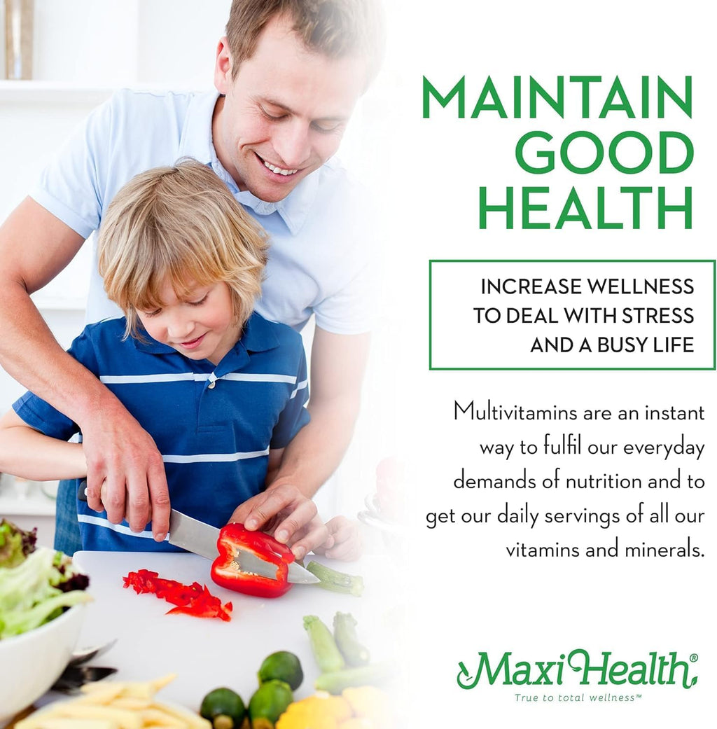 Maxi Health Multivitamínico Masticable con Hierro - 90 Comprimidos - Sabor Cereza
