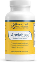 Researched Nutritionals AnxiaEase - Suplemento para el Estrés, Cortisol y Estado de Ánimo (120 Cápsulas)