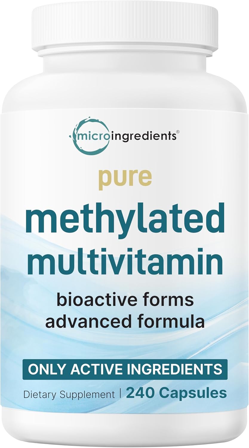 Micro Ingredients Multivitamínico Metilado Puro - 240 Cápsulas | Fórmula 19 en 1 con Vitaminas y Minerales