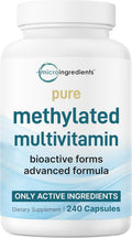 Micro Ingredients Multivitamínico Metilado Puro - 240 Cápsulas | Fórmula 19 en 1 con Vitaminas y Minerales